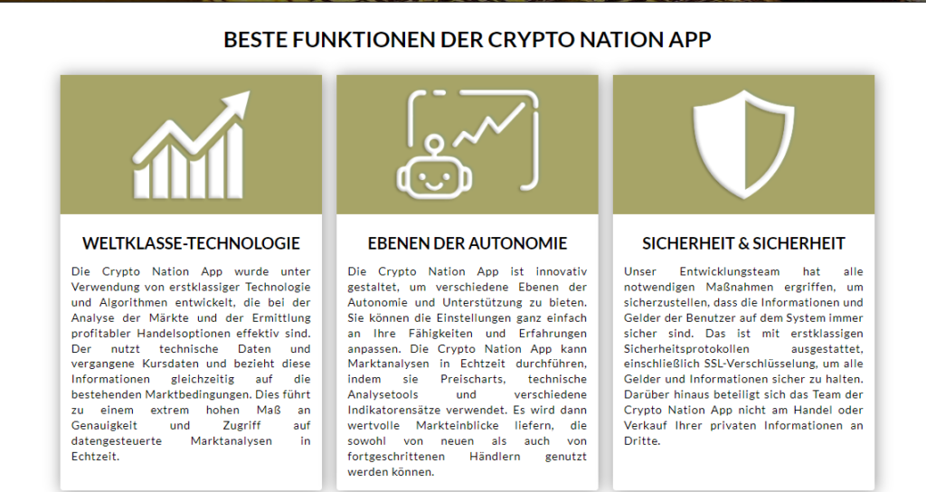 Crypto Nation Pro features