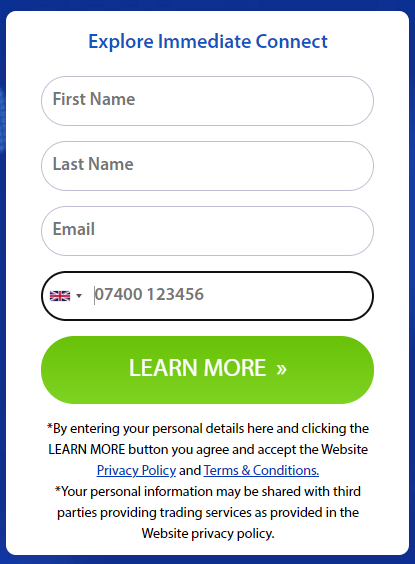 Immediate Connect registration